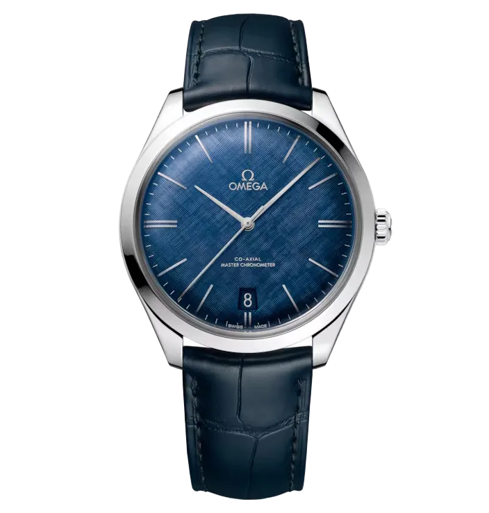 OMEGA De Ville Trésor, 40mm with Blue Leather Strap