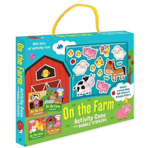 On the Farm Bubble Sticker Activity Case