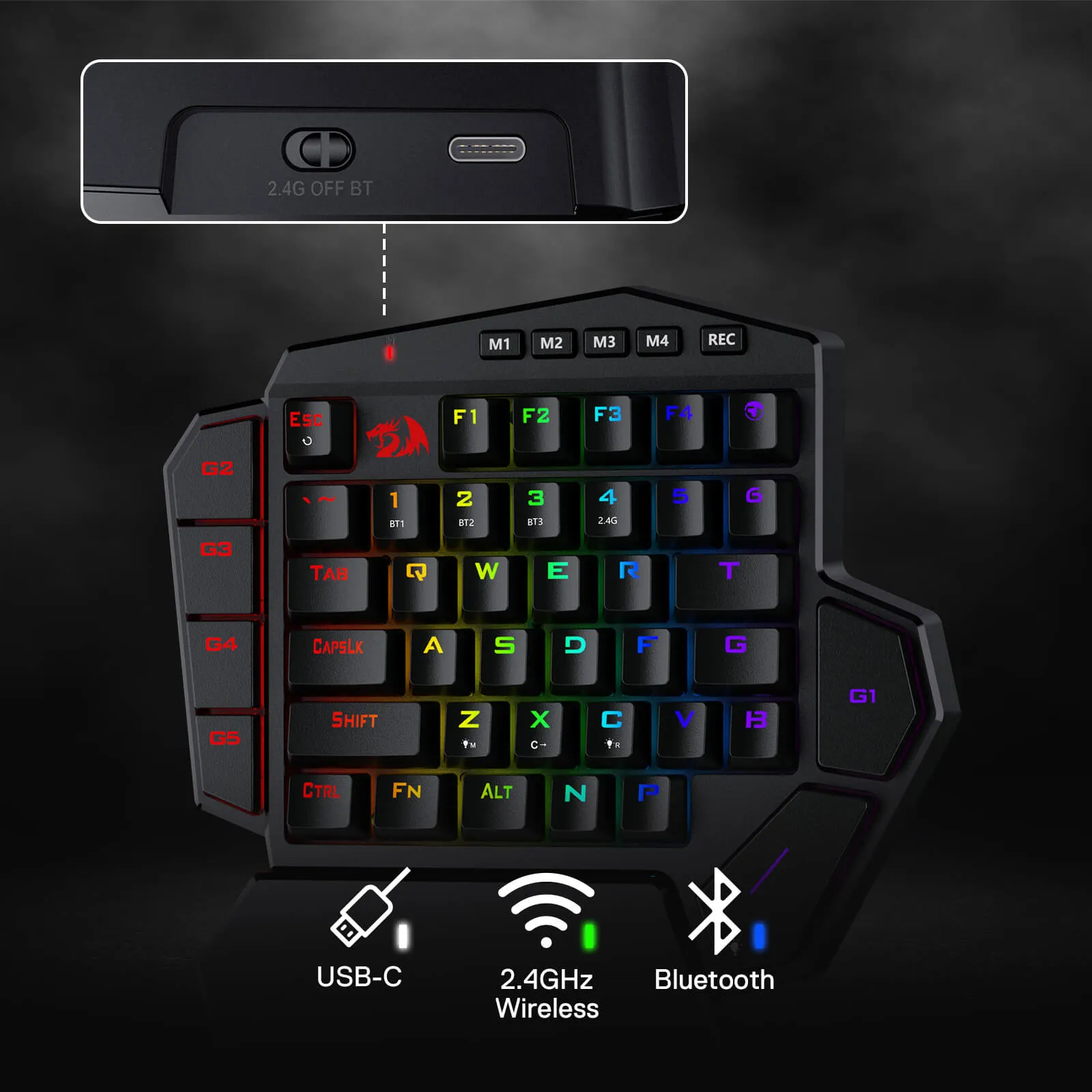 (Open-box) DITI K585 Pro Wireless One-Handed Gaming Keyboard