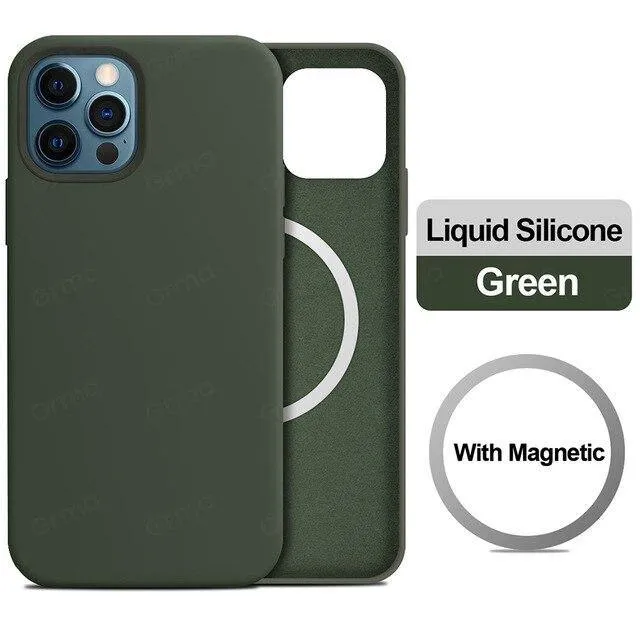 Original Magnetic PU Leather Phone Case For Apple iPhone 12