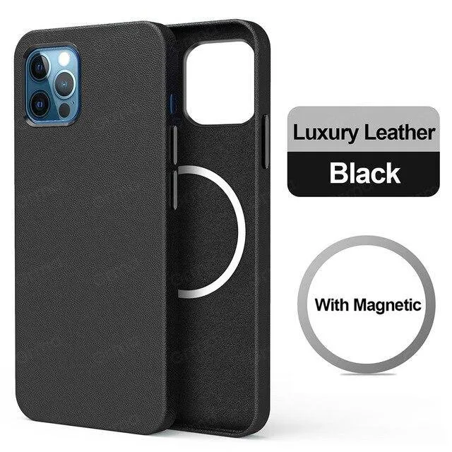 Original Magnetic PU Leather Phone Case For Apple iPhone 12