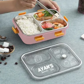 Personalized Tiffin Box Stainless Steel Children’s Lunch Box