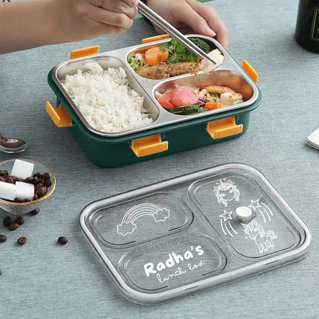 Personalized Tiffin Box Stainless Steel Children’s Lunch Box