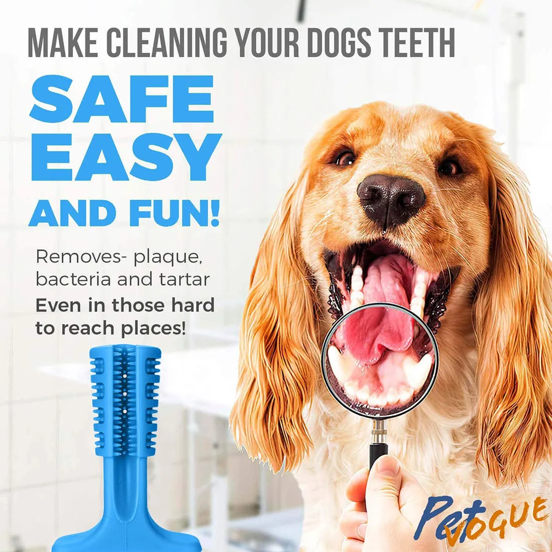 PetVogue, Toothbrush Stick, Cleaning Treats Chew Toys Assorted colours