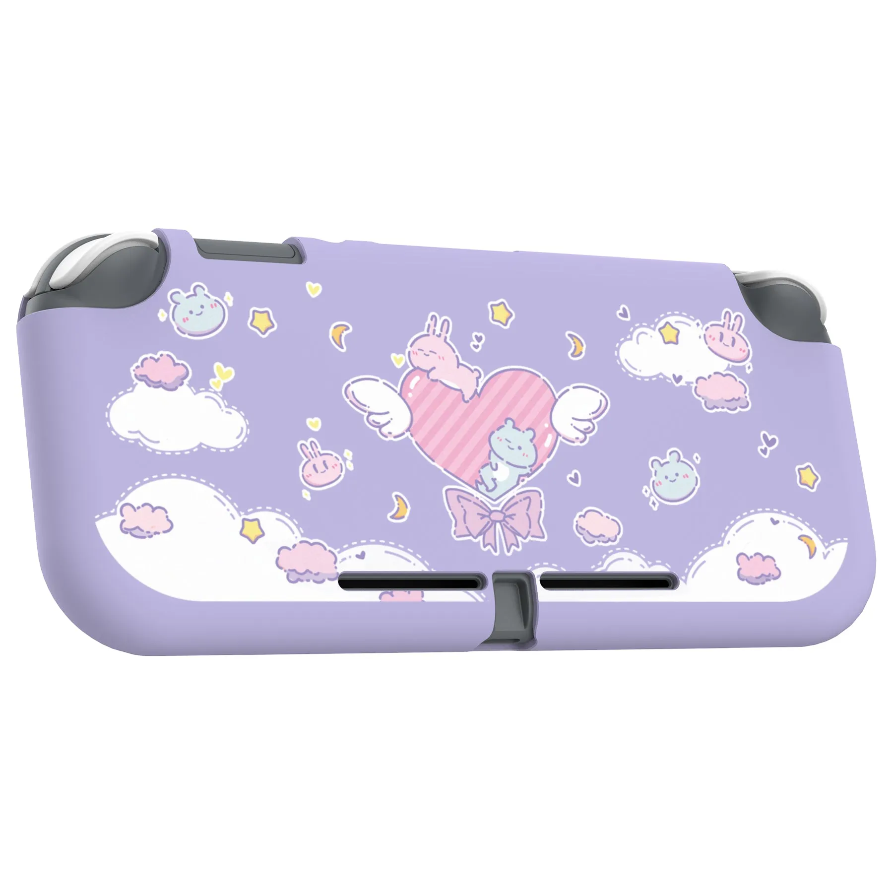 PlayVital Fantasy Bunny & Bear Custom Protective Case for NS Switch Lite, Soft TPU Slim Case Cover for NS Switch Lite - LTU6010