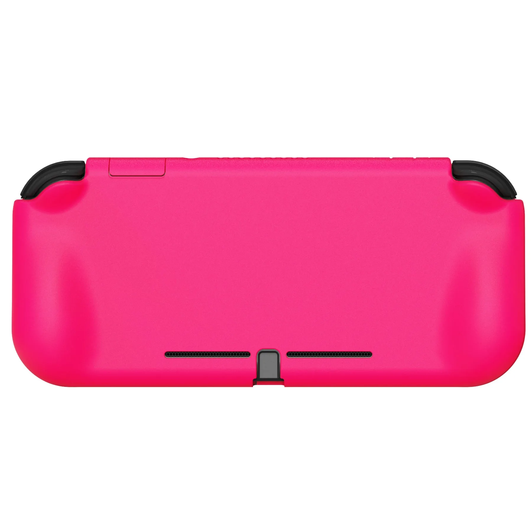 PlayVital ZealProtect Protective Case for Nintendo Switch Lite, Hard Shell Ergonomic Grip Cover for Switch Lite with Screen Protector & Thumb Grip Caps & Button Caps - Bright Pink - PSLYP3016