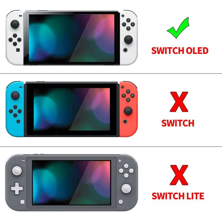 PlayVital ZealProtect Soft Protective Case for Switch OLED, Flexible Protector Joycon Grip Cover for Switch OLED with Thumb Grip Caps & ABXY Direction Button Caps - Neko Mecha - XSOYV6026