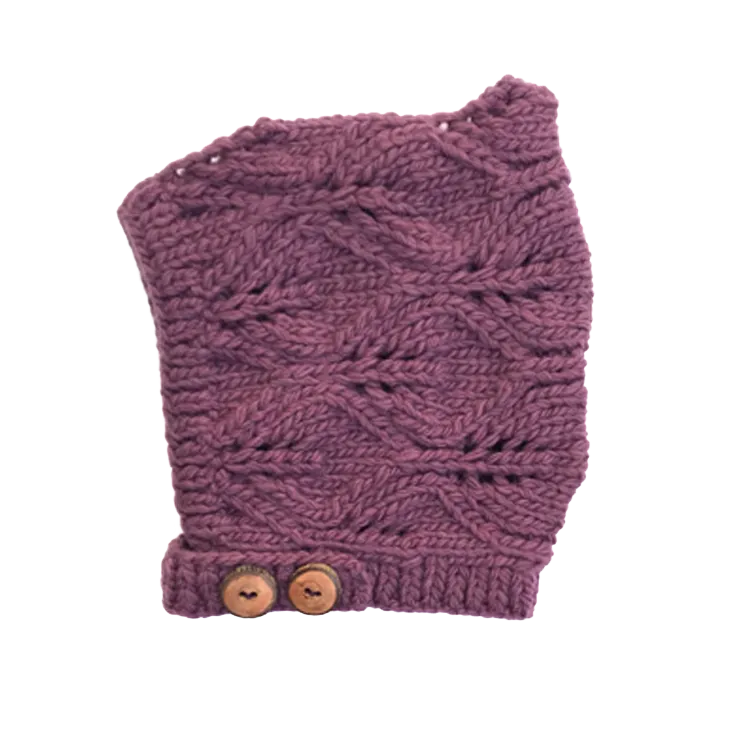 Plum Merino Wool Bonnet