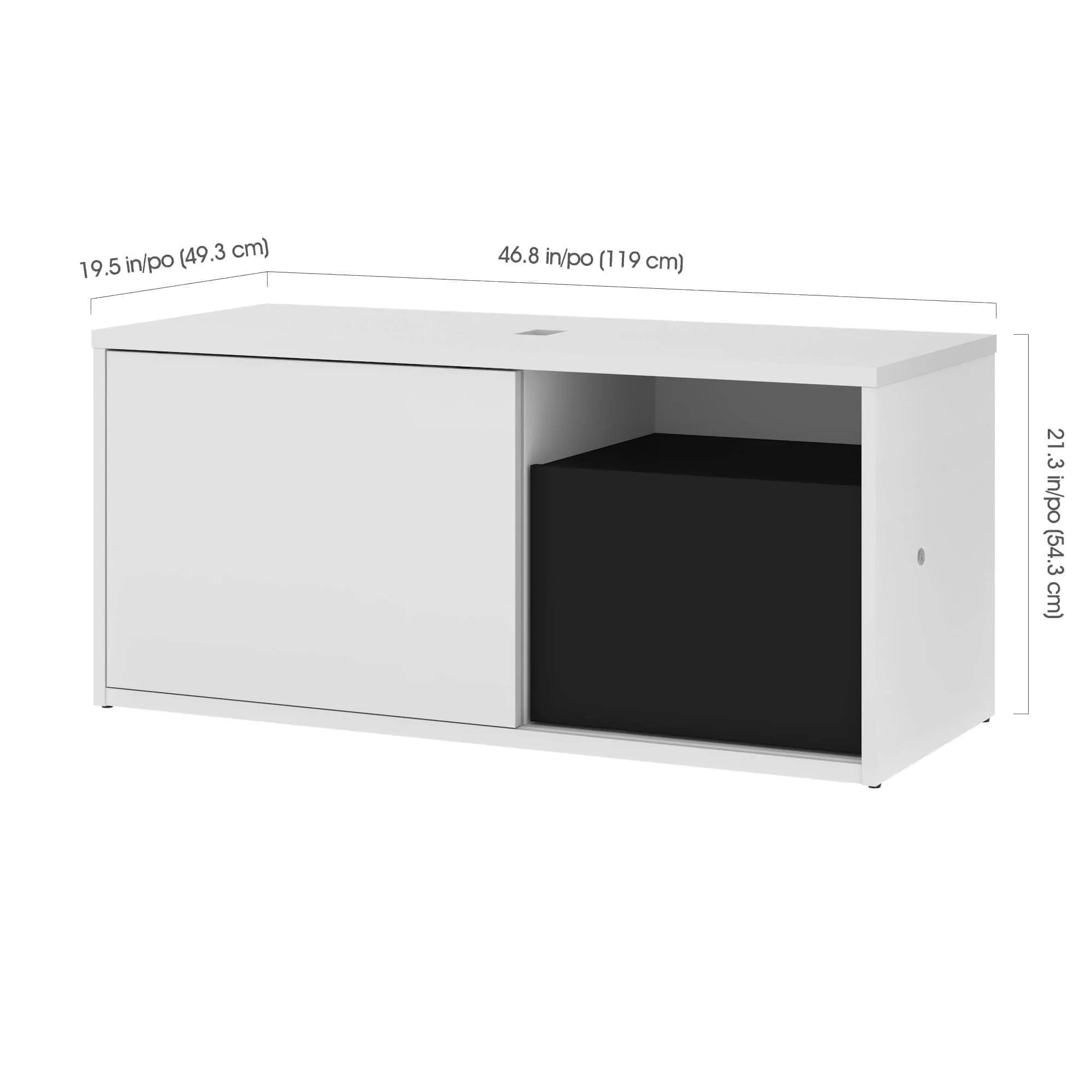 Pro-Vega L-Shaped Standing Desk with Credenza - Available in 2 Colours