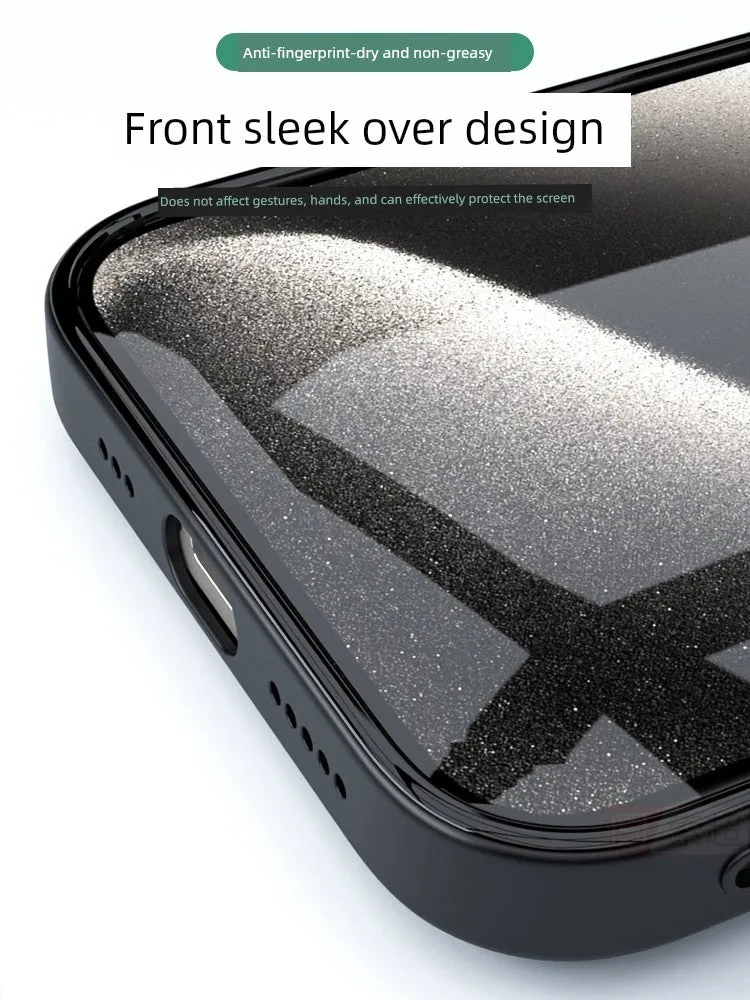 Protective Cover Frosted Bare Metal Feel Black Lens for Apple