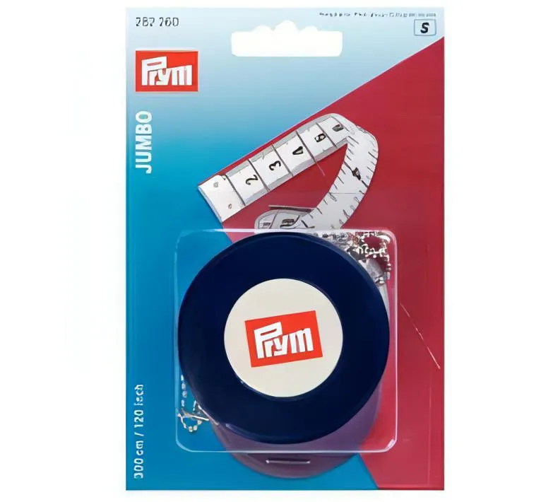 Prym Ergonomic Jumbo Spring Tape Measure - 120 inch and 300cm