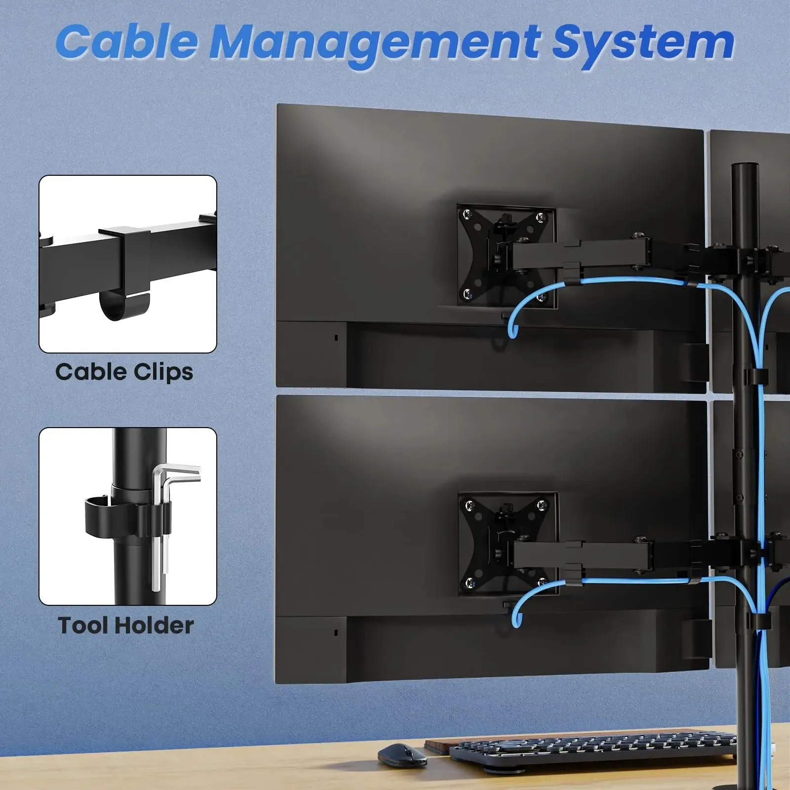 PUTORSEN fourfold Monitor Arm for 17“-32” screens