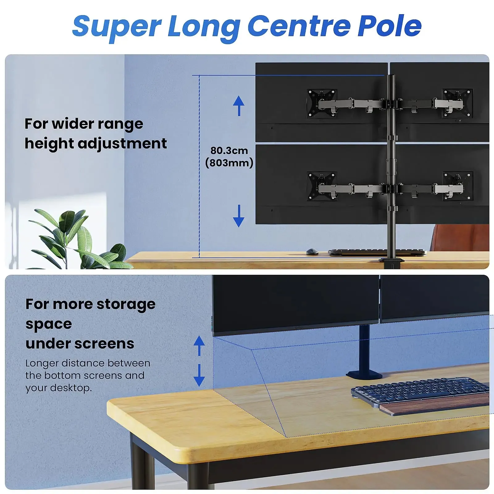 PUTORSEN fourfold Monitor Arm for 17“-32” screens