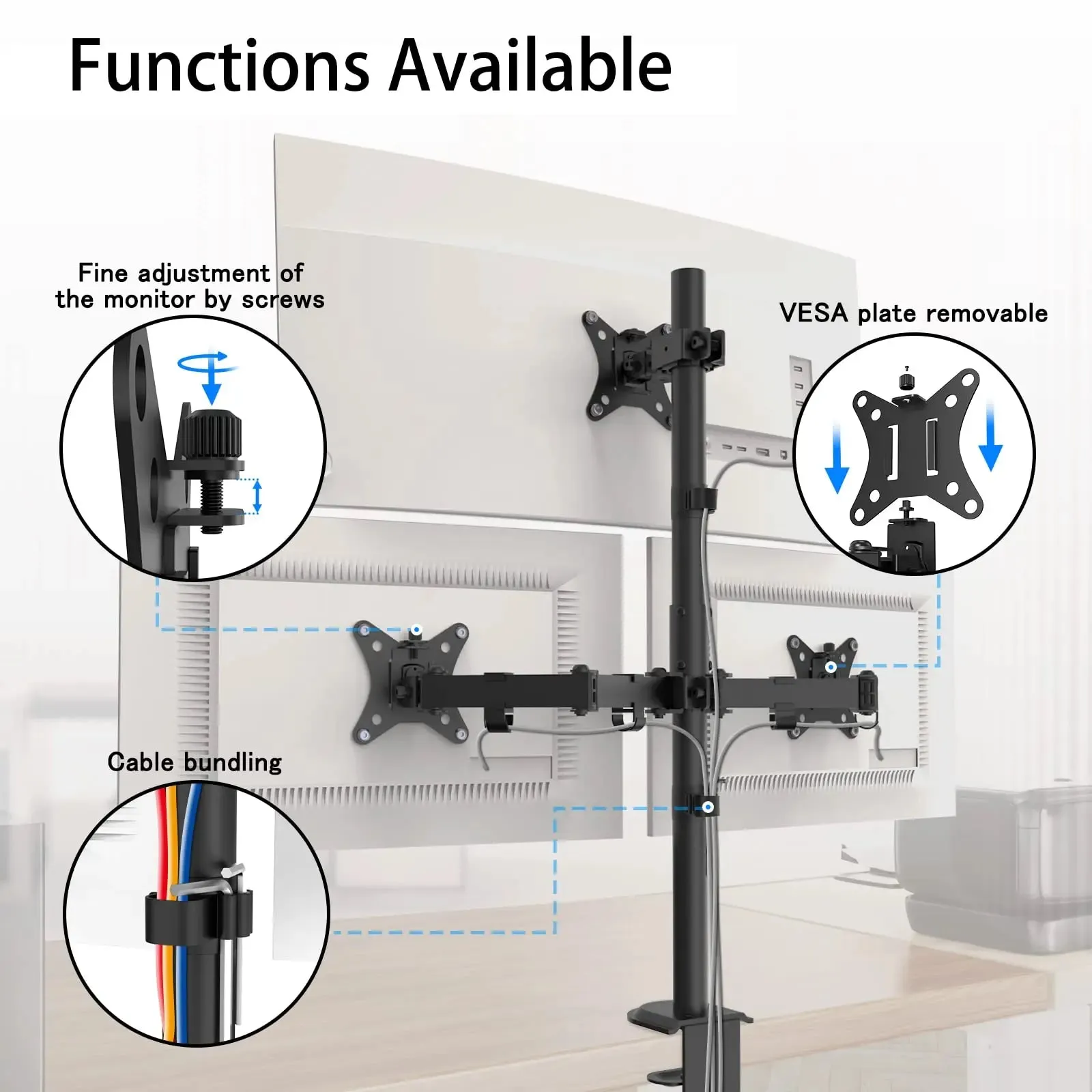 PUTORSEN Triple Monitor Arm For 17-32 Screens