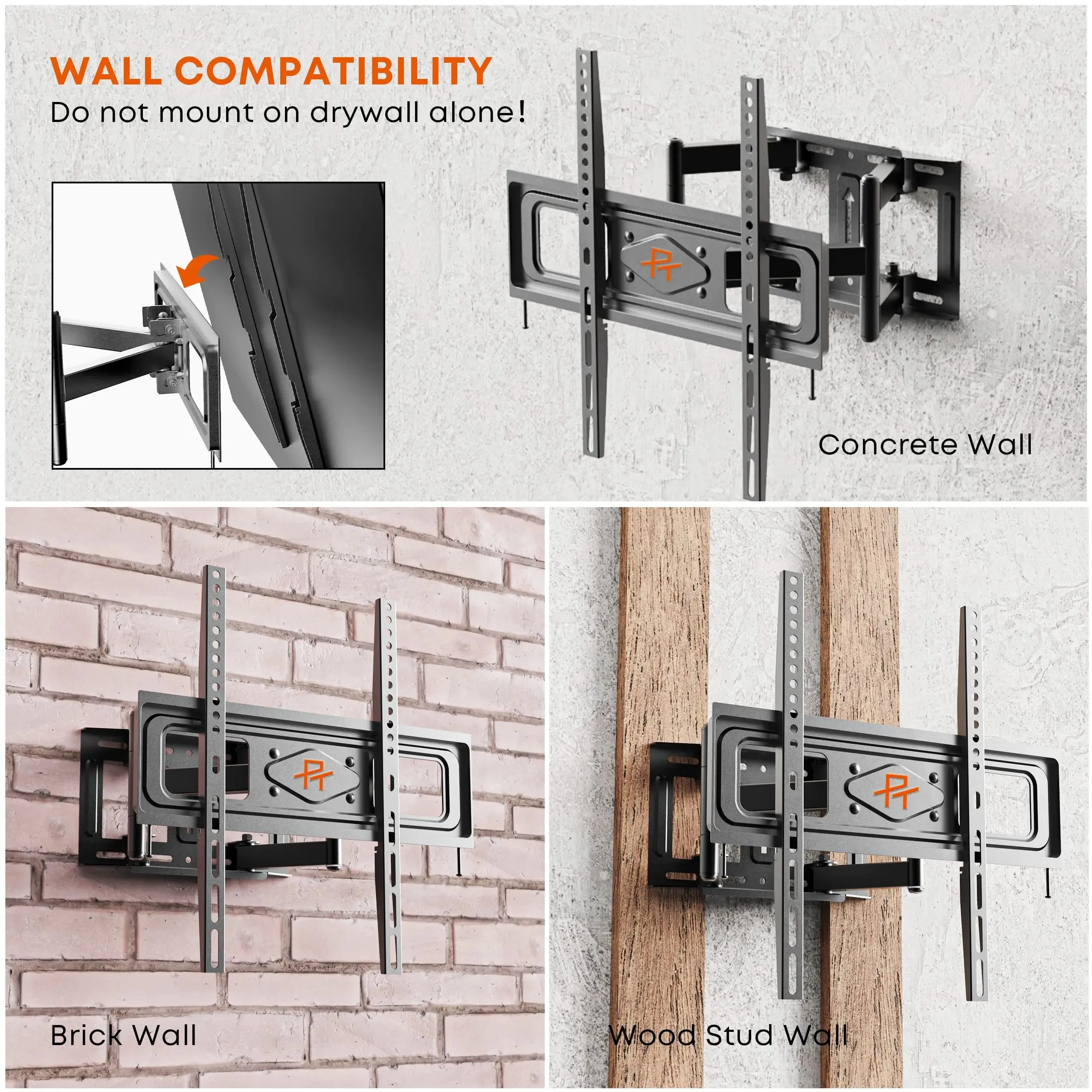 PUTORSEN TV wall mount for 32 to 70 inch