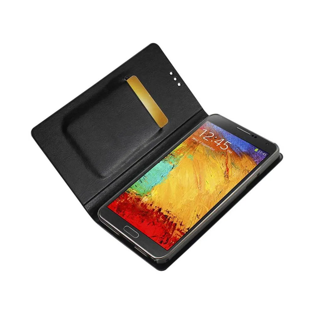 Reiko Flip Case With Card Holder For Samsung Galaxy Note3 Black