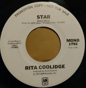 Rita Coolidge - Star (7", Promo) (VG )