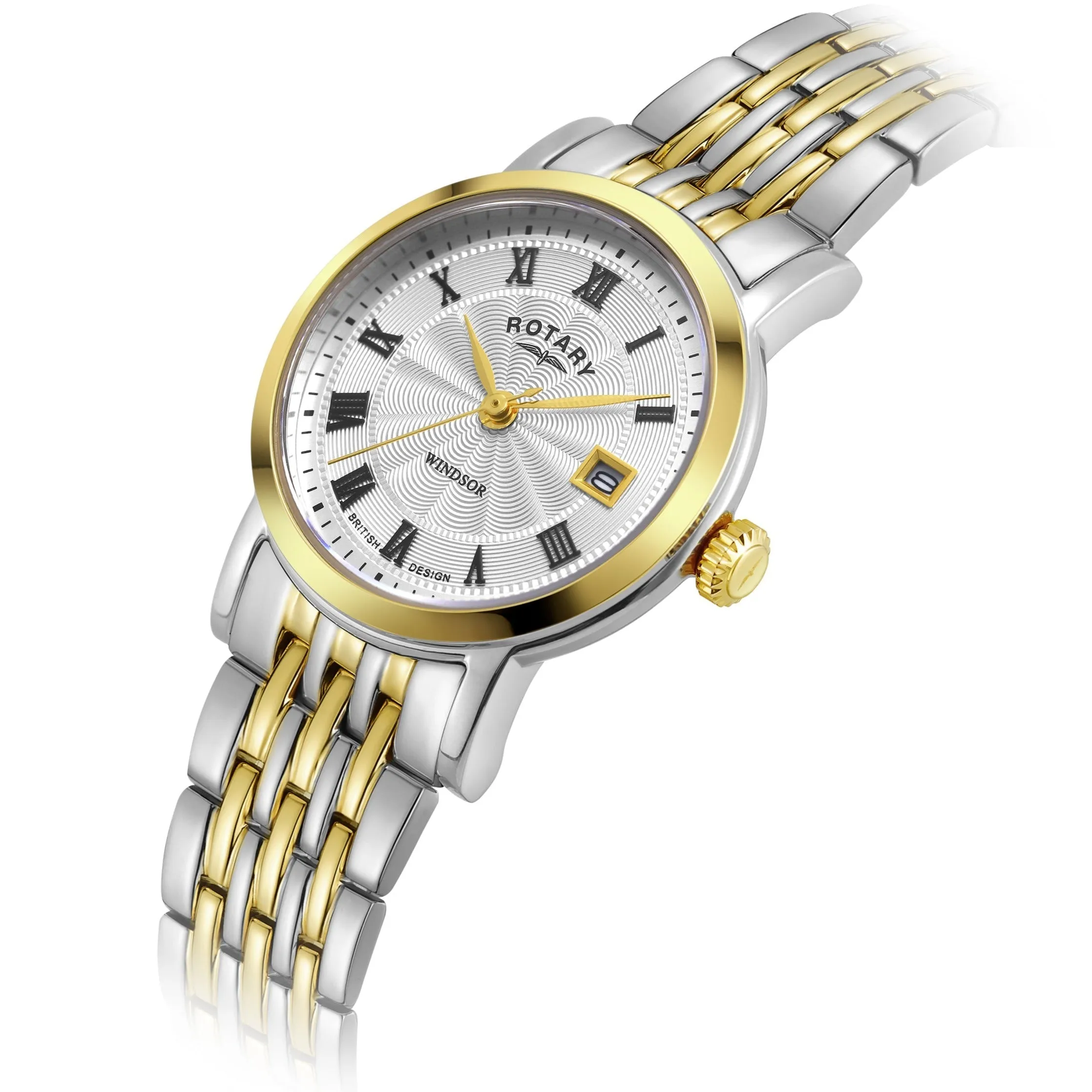 Rotary Windsor Ladies Silver Watch LB05421/01