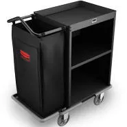 RUBBERMAID COMPACT HOUSEKEEPINGCART BLACK*