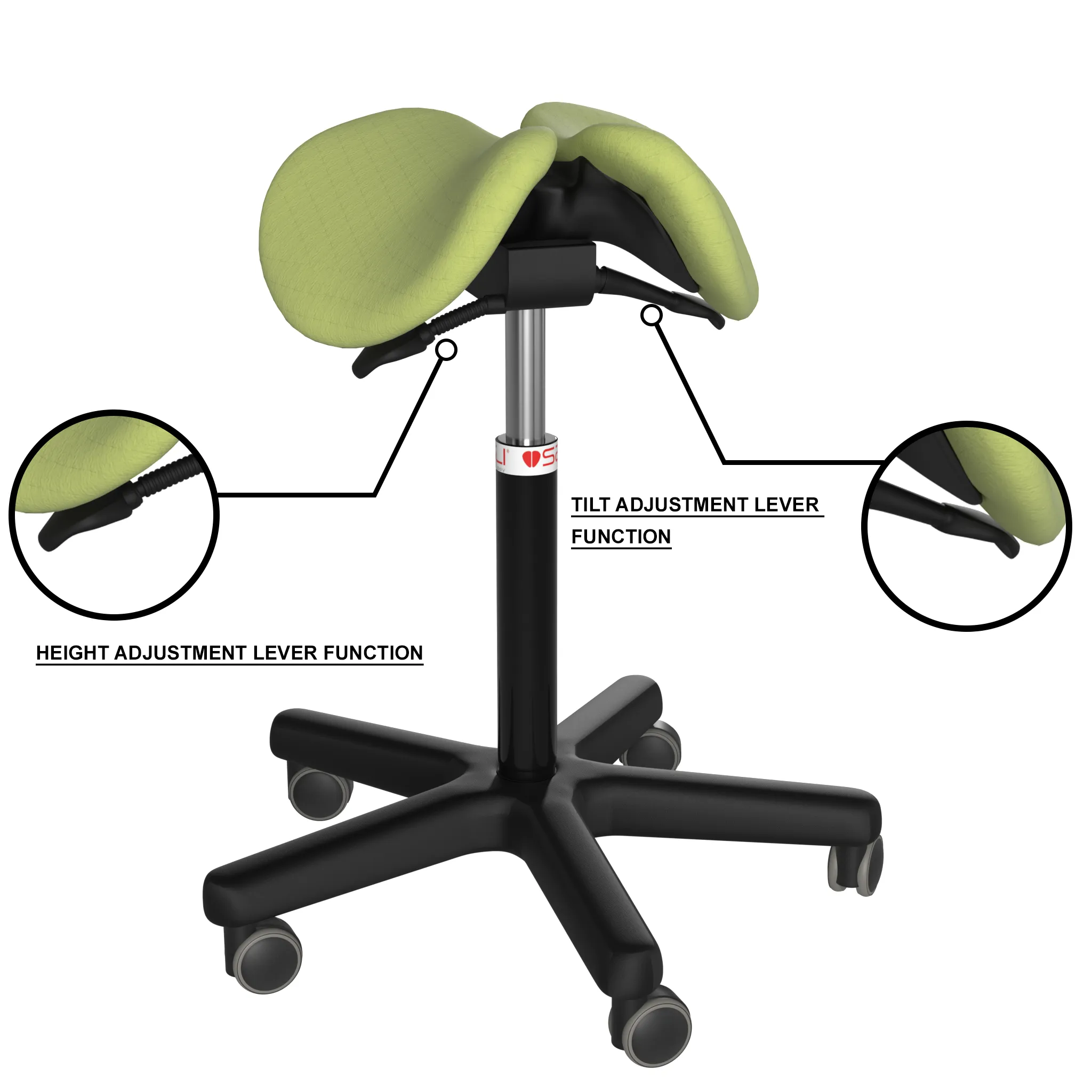 Salli Light Tilt Gas Spring Active Seat Chair Stool (Finland Brand)