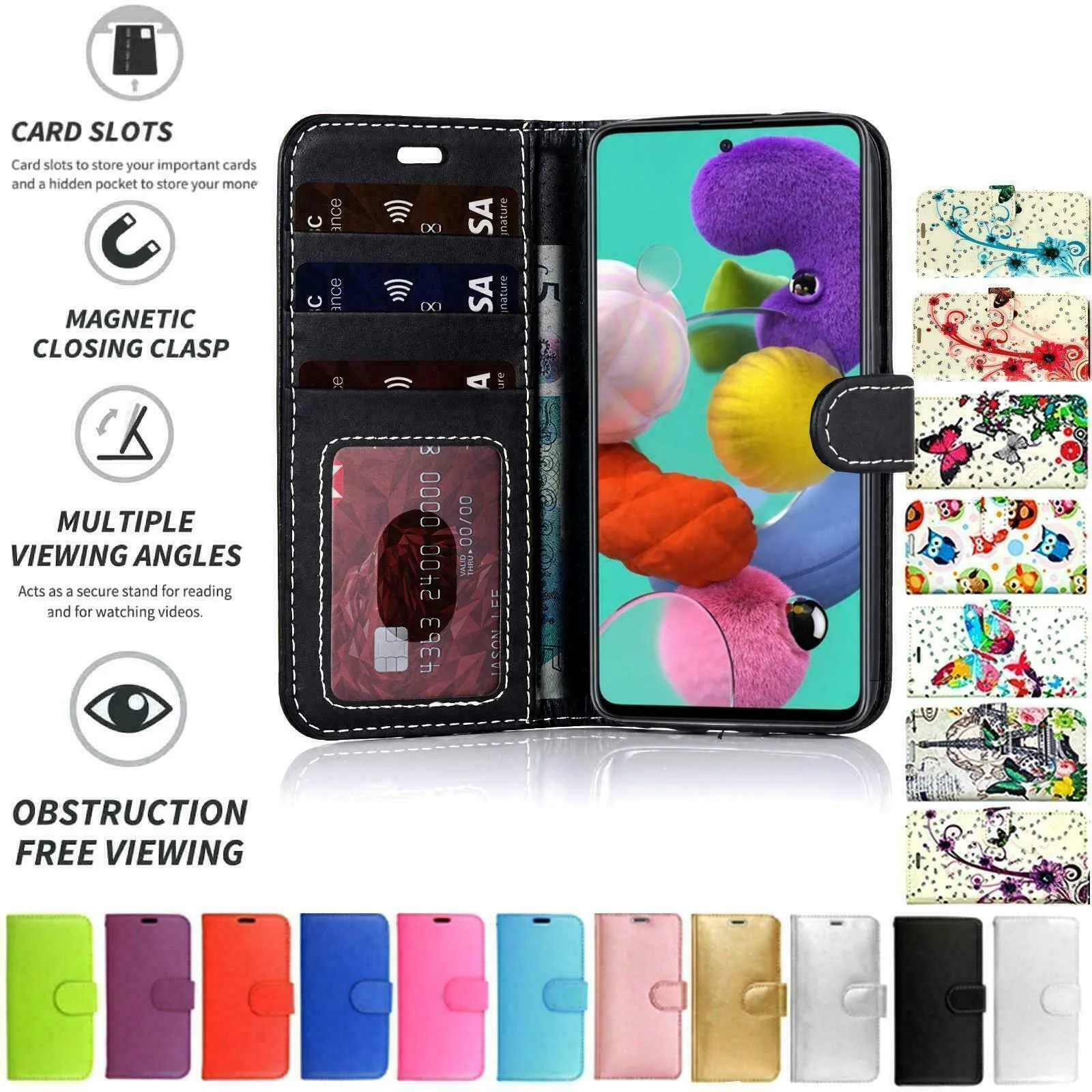 Samsung Galaxy A7 (2018) Flip Folio Book Wallet Case