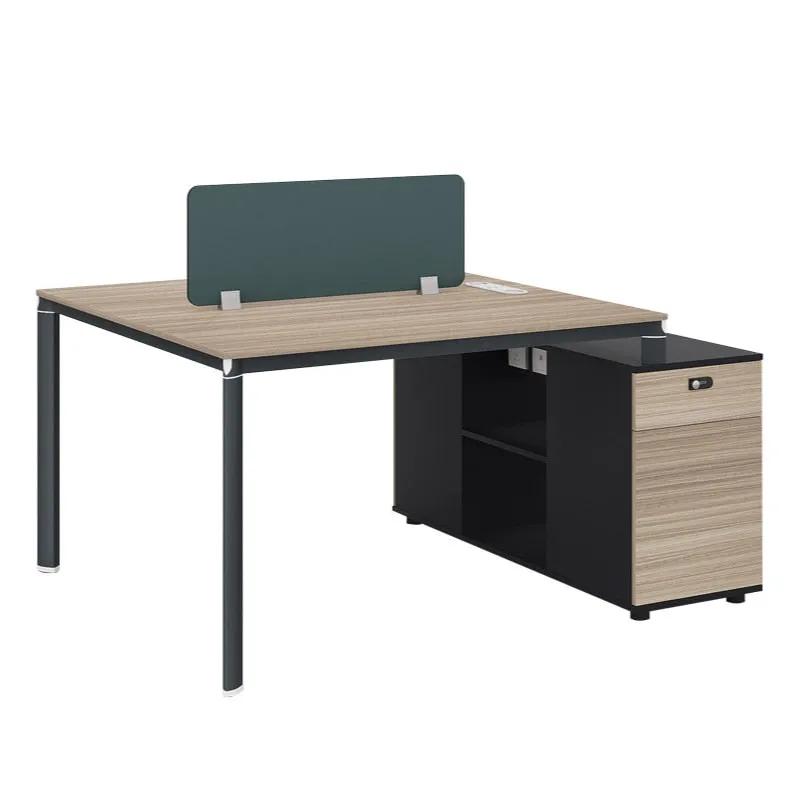 Simple modern staff table and chair combination office area staff screen position