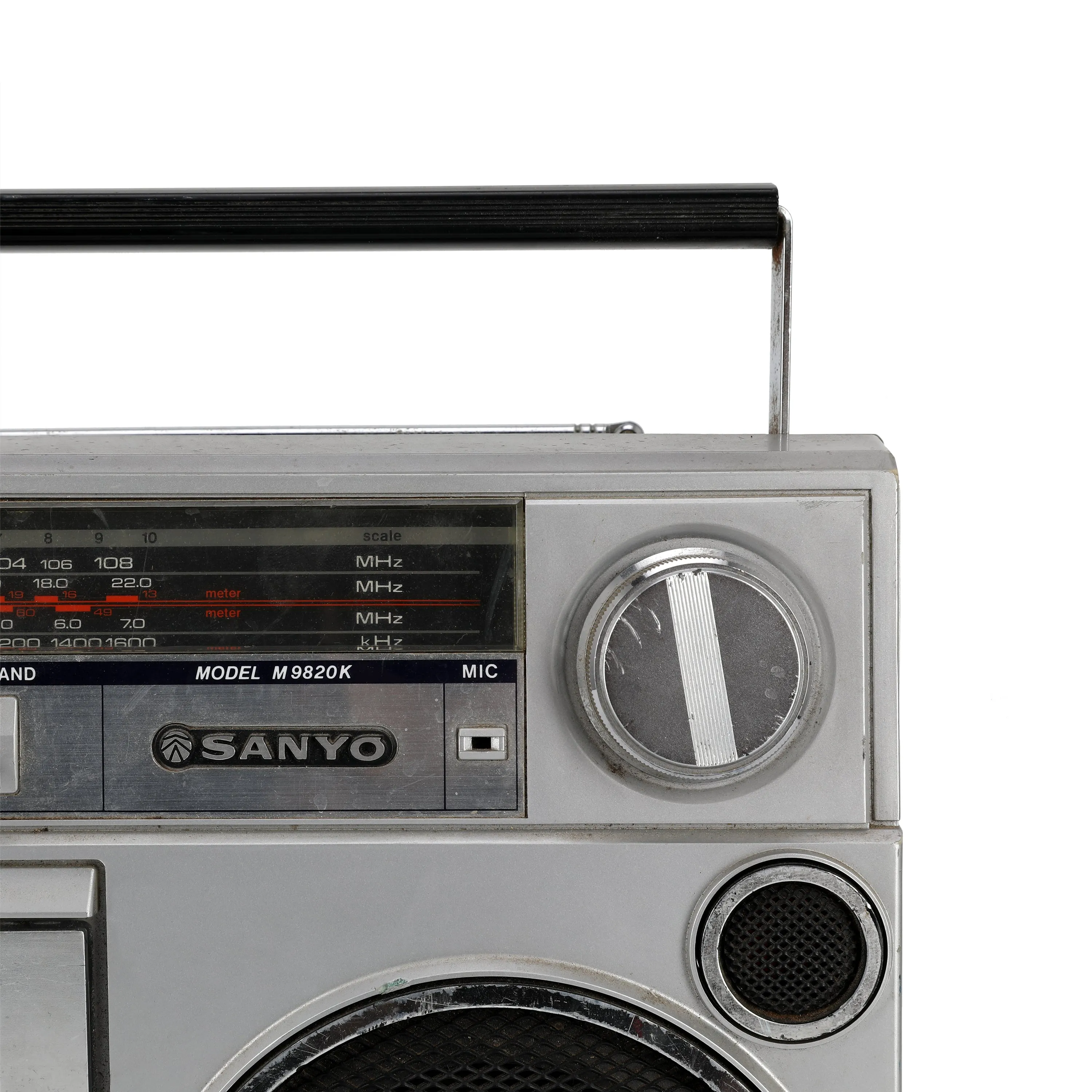 Small Sanyo Silver Boombox