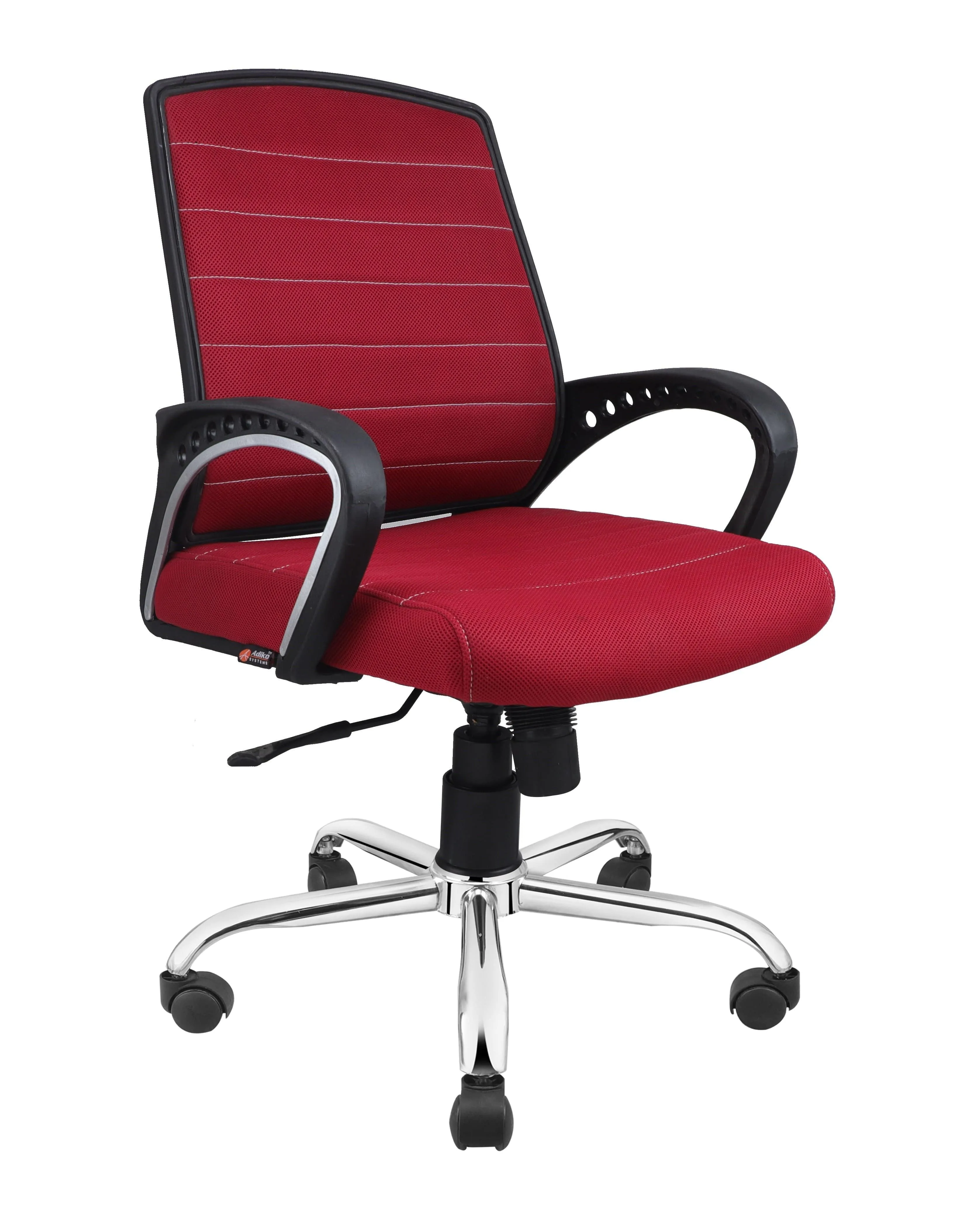 Smart Ergonomic Chair With Breathable Red Mesh Fabric