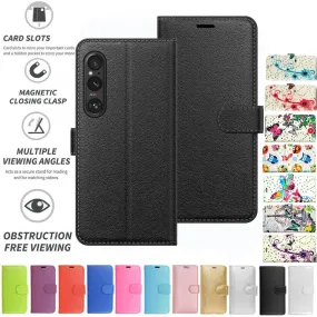 Sony Xperia 1V Flip Folio Book Wallet Case