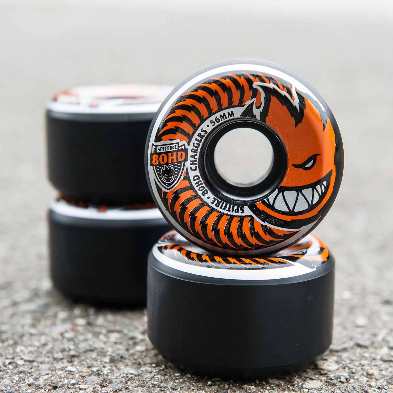 Spitfire - Chargers Conical Black 56MM 80HD Skateboard Wheels