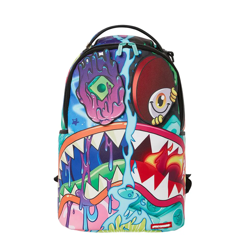 Sprayground Crazy Shark Split DLXSV Backpack w/ Removable Eyes B5357