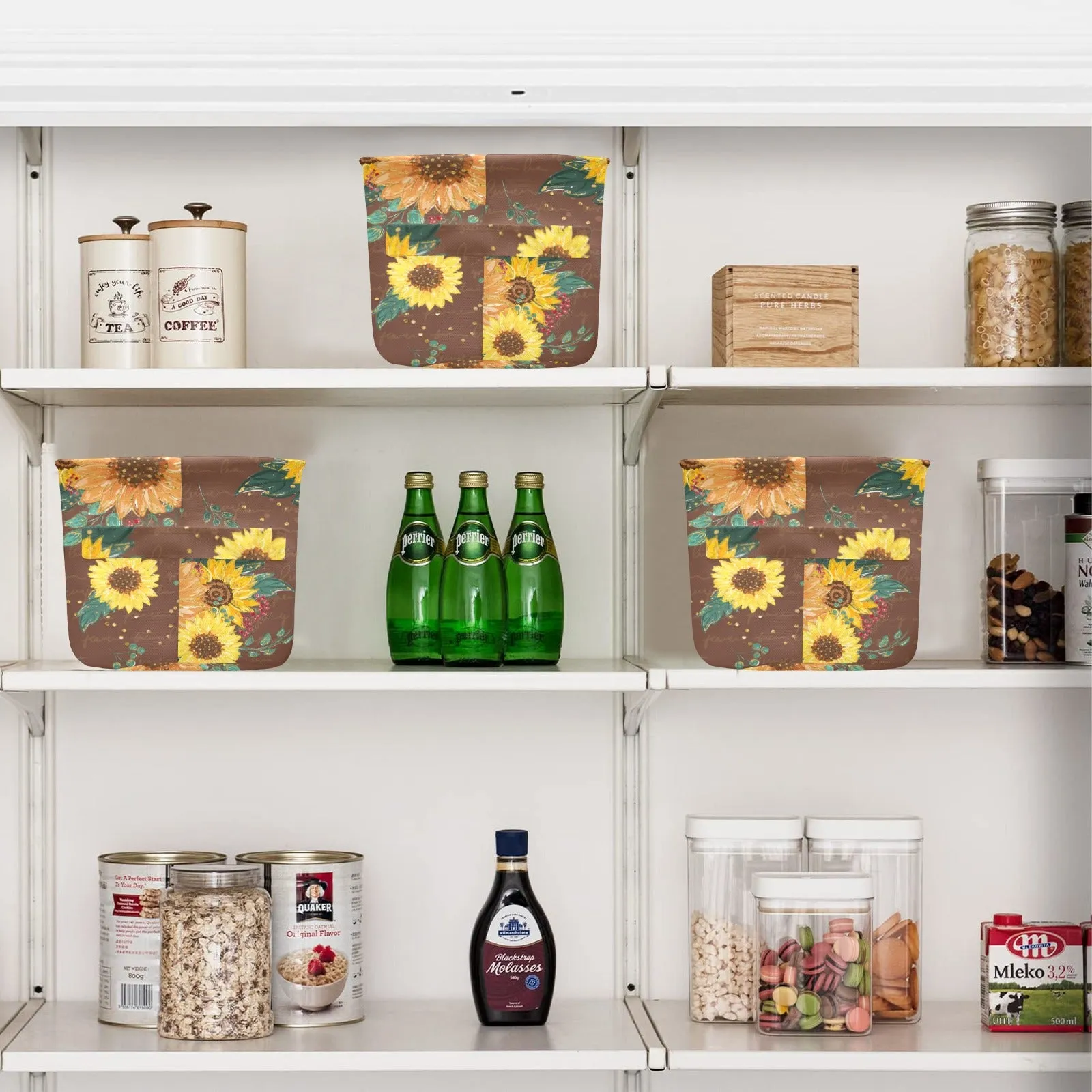 Sunflowers Fabric Storage Basket