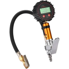 Tire Pressure Gauge With Inflator (0-250 Psi)  Led Digital Tire Inflator