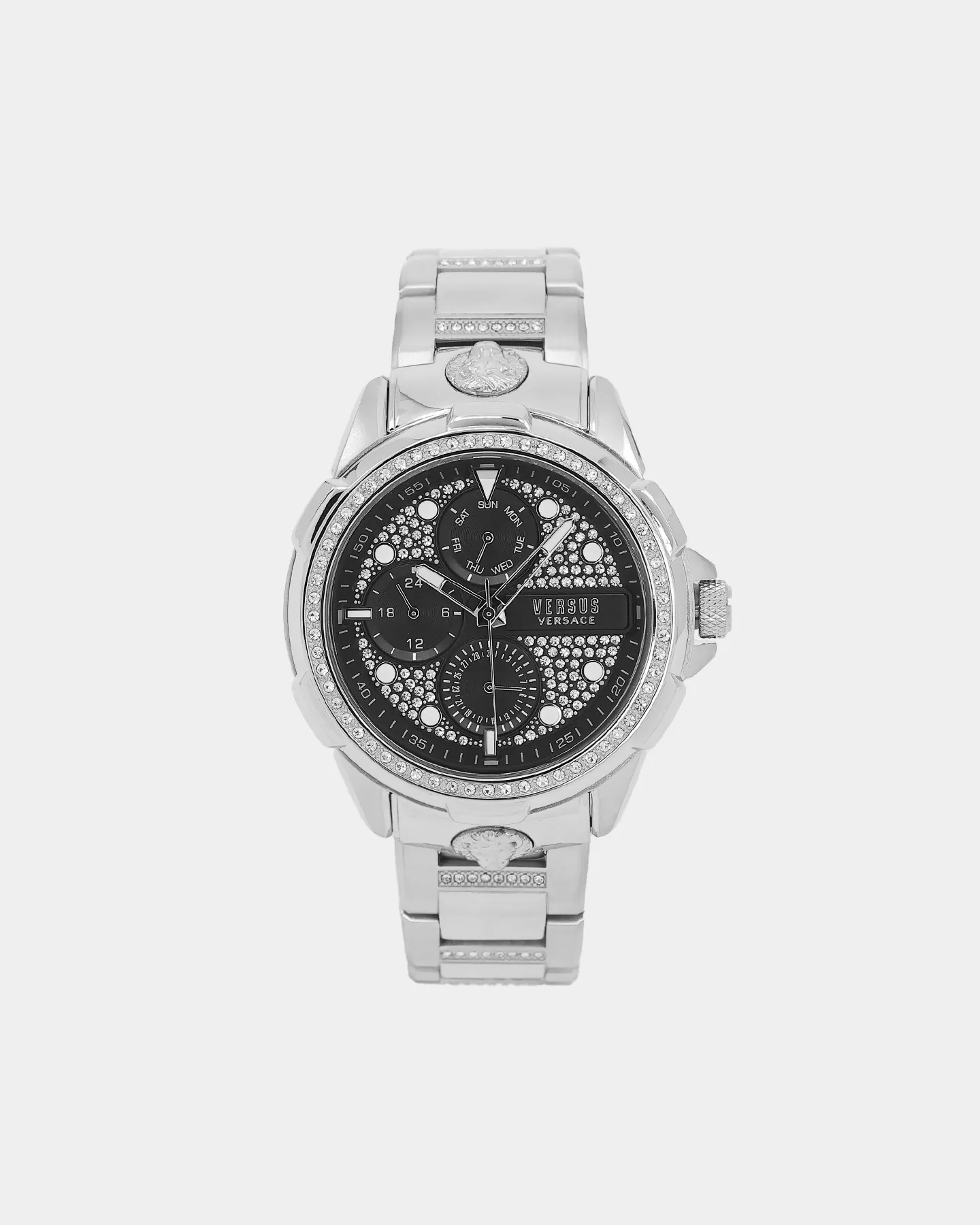 Versus Versace 6eme Arrondissement Crystal Set Stainless Steel Watch Stainless Steel