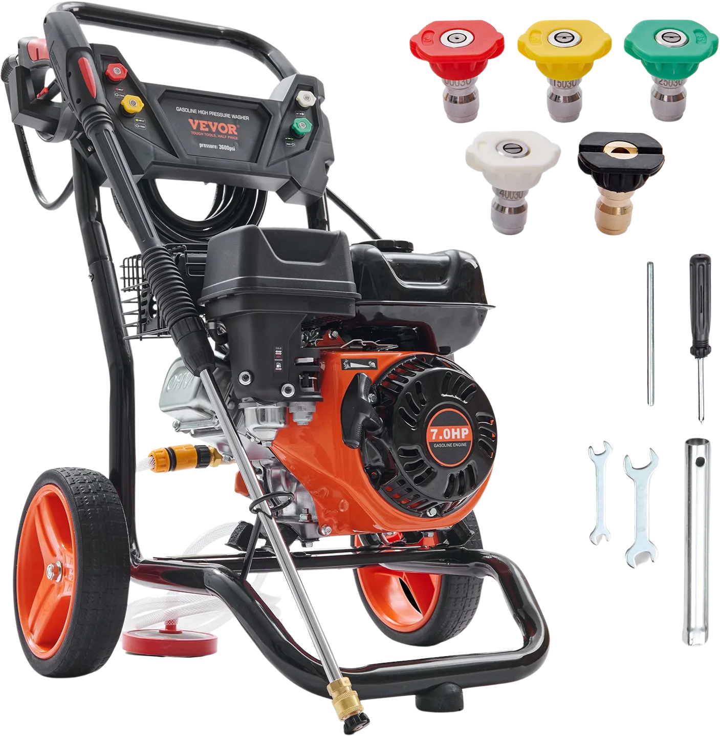 Vevor 3600 PSI Gas Pressure Washer 2.6 GPM with Copper Pump and 5 Quick Connect Nozzles New