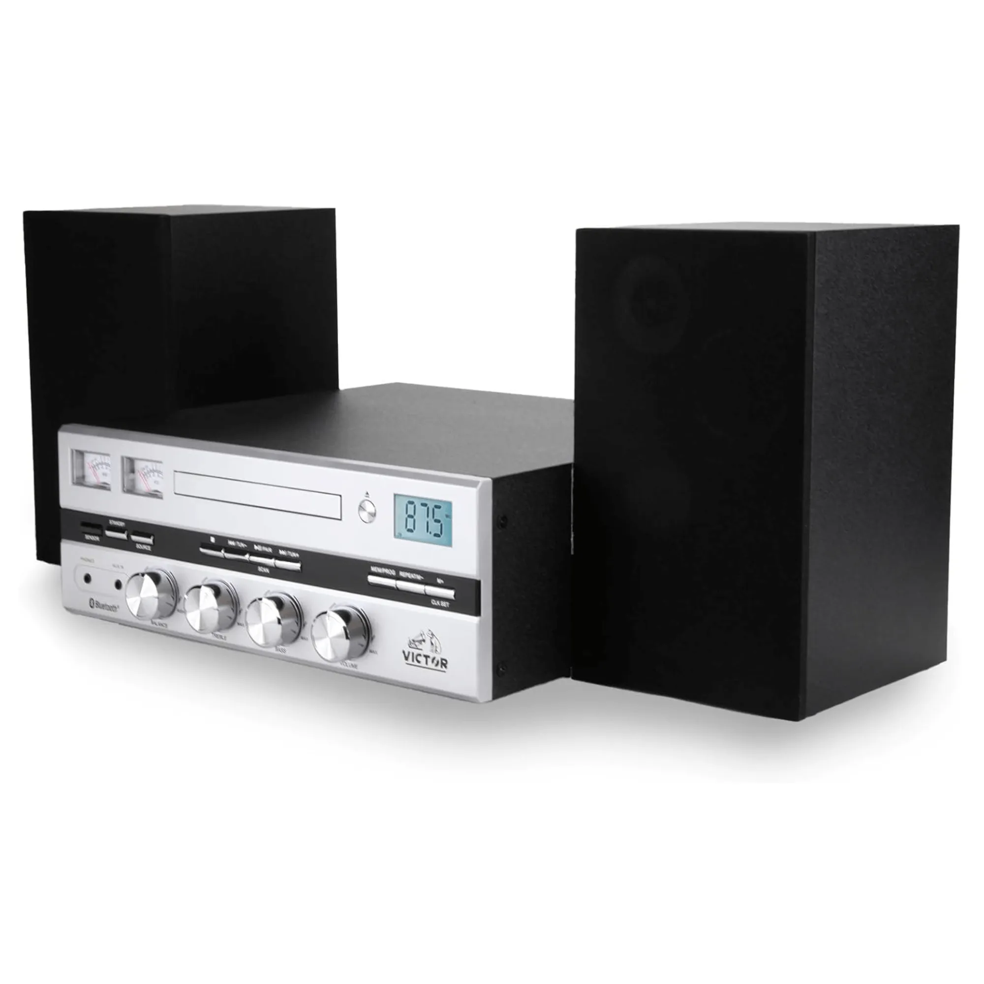 Victor Milwaukee II Desktop Bluetooth CD Stereo System