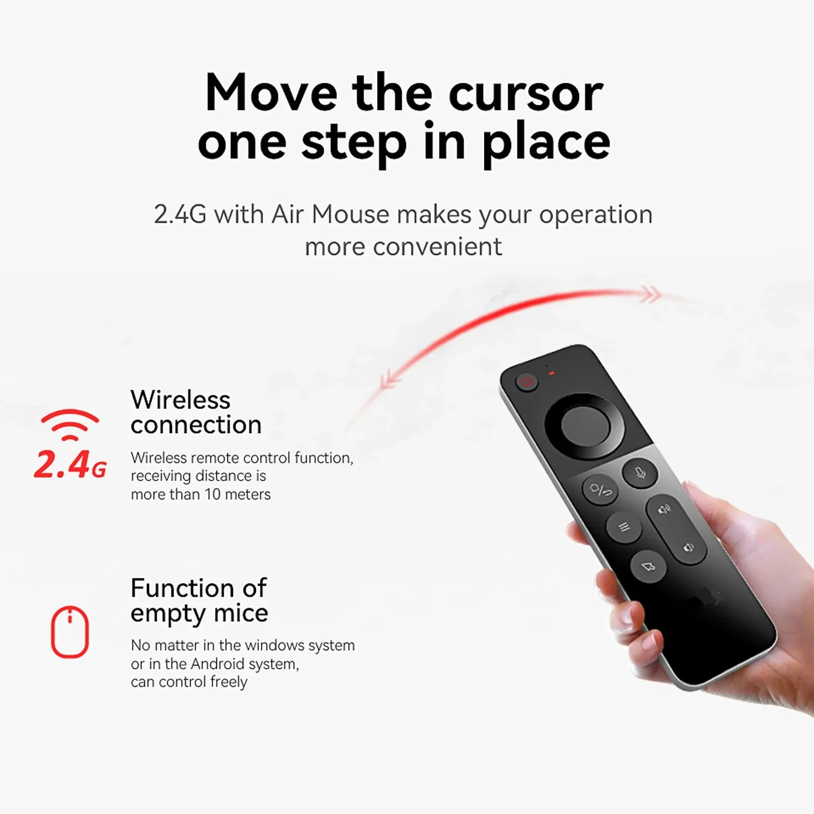 W3 Air Mouse 2.4g Wireless Remote Control | 4-in-1 Air Mouse Gyroscope Smart Voice Remote Control Mini Keyboard For Android Tv Box / For Mac Os/ Linux