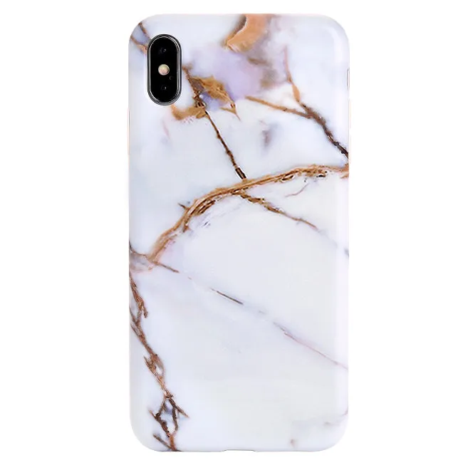 White & Gold Marble iPhone Case