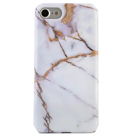 White & Gold Marble iPhone Case