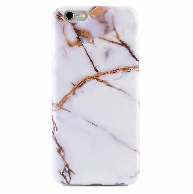 White & Gold Marble iPhone Case