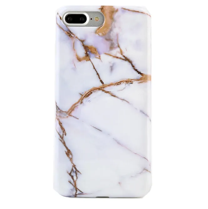 White & Gold Marble iPhone Case