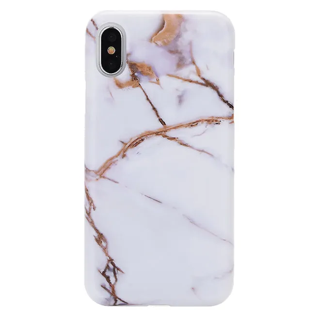 White & Gold Marble iPhone Case