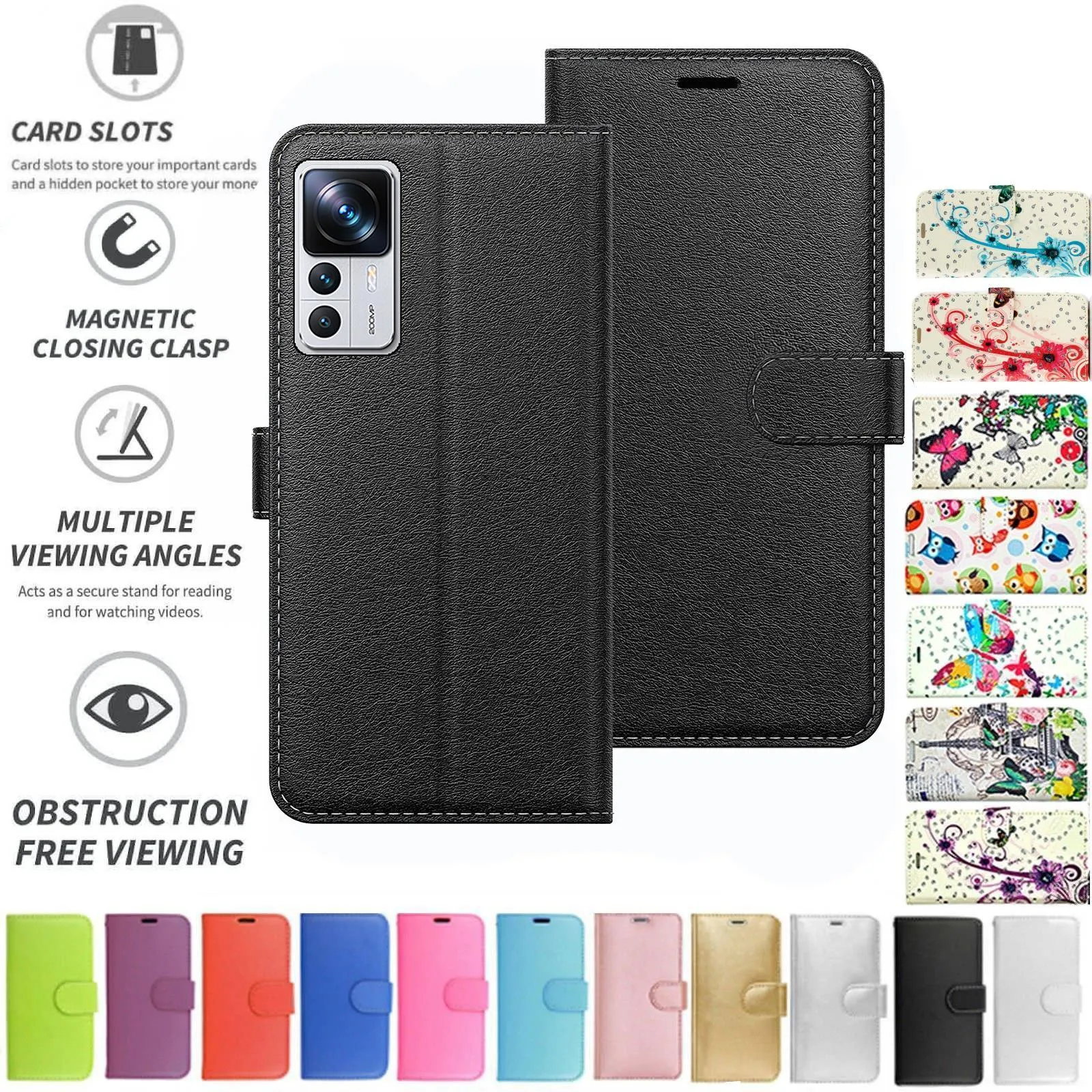 Xiaomi MI 12T Flip Folio Book Wallet Case