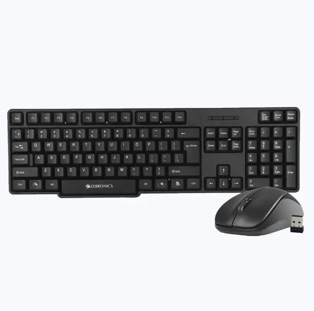 Zeb Companion 107 Keyboard and Mouse Combo with Nano Receiver Wireless Laptop Keyboard  (Black)